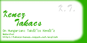 kenez takacs business card